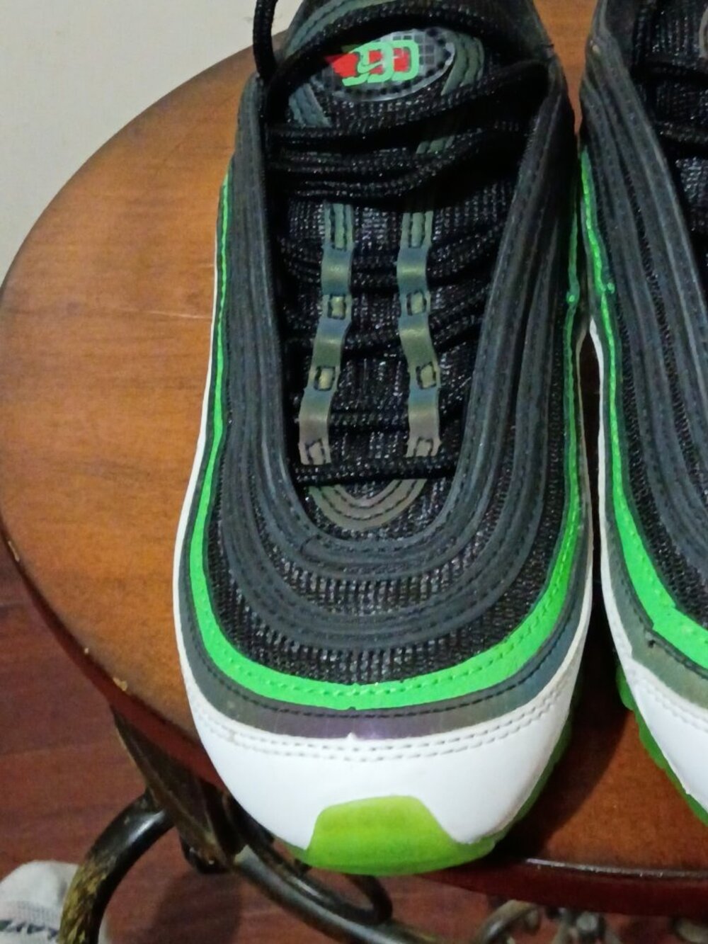Nike Air Max 97 'City Pride Dallas Home' Black Green Sneaker CI4427-001 Size 4Y - Picture 7 of 14